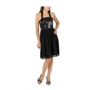 Target Limited Edition Halter Sequin Party Cocktail Holiday Dress Size 6 Black